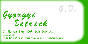 gyorgyi detrich business card