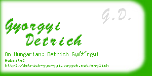 gyorgyi detrich business card